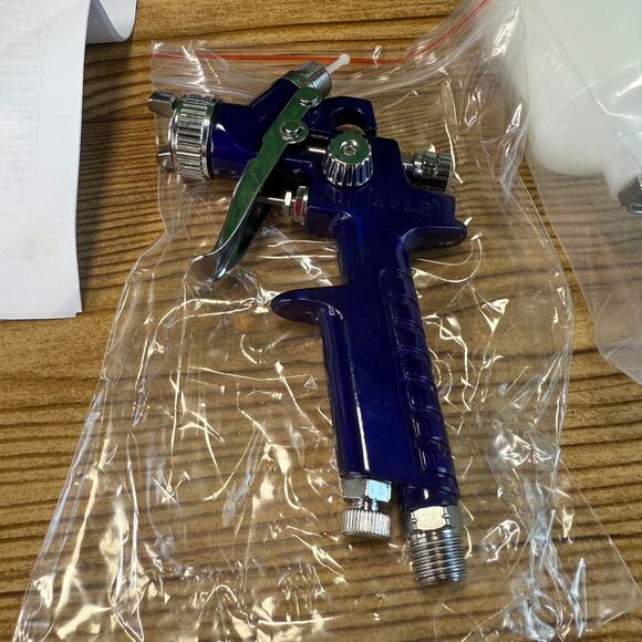 NIB 31207a Hvlp Mini Gravity Feed Air Spray Paint Gun 1.0 Mm Nozzle Size 125 Cc - Picture 7 of 11
